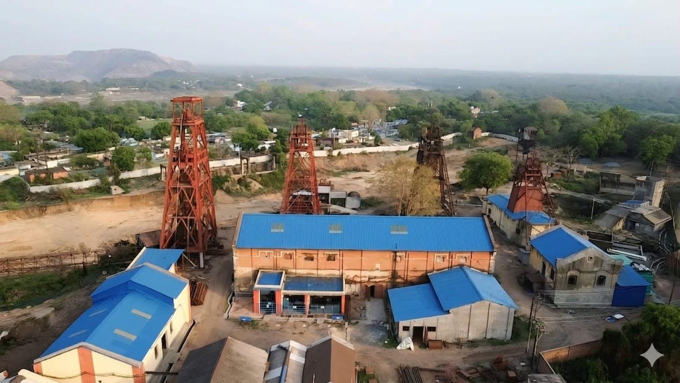 Amlabad from the air — refurbished surface